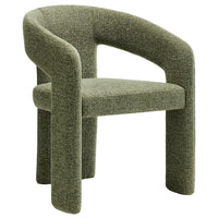 Modway Oslo Barrel Fabric Upholstered Dining Accent Chair - Leaf-Barrel Open Back Dining Chair
