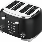 Salton NuRetro Digital 4 Slice Toaster - Midnight Black-Extra-wide self centering slots accommodate thick artisan bread and ensure even toasting on both sides