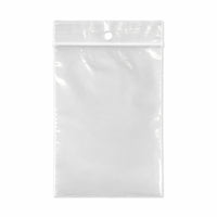 KL Rubber Resealable Polyethylene Bag with Hang Hole - 2 Mil - 3" x 5” - 1000 Pack-Offset lip design with durable zipper for easy opening and secure closure