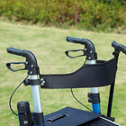 HOMCOM 9" Wheels Folding Rollator Walker with Large Seat - Blue-Lightweight and stable aluminium construction with FDA certification 