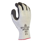 Atlas Everyday Winter Natural Rubber Latex Rough Grip Glove - Cotton/Poly Acrylic Liner - Grey/White - Medium - 2 Pack-Natural Rubber Latex