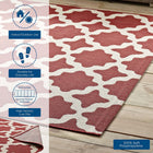 Modway Cerelia Moroccan Trellis Indoor/Outdoor Area Rug - 9 ft W x 12 ft L - Red/Beige-100% Soft Polypropylene