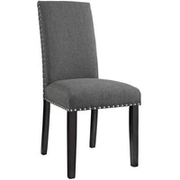 Modway Parcel Dining Upholstered Fabric Side Chair - Grey-Modern Accent Chair