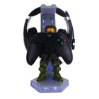 Exquisite Gaming Halo Infinite: Master Chief Cable Guy Deluxe Light Up Controller, Headphone & Phone Stand-Additional phone shelf and cable tidy built into headphone stand
