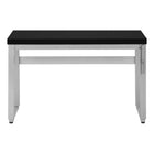 Monarch Specialties 7684 48" Computer Desk - Black/Adj.Height/ Silver Metal-7