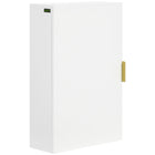 kleankin Bathroom Wall Cabinet with 3-tier Shelves - White-Wall-mounted design is space-saving
