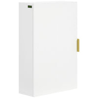 kleankin Bathroom Wall Cabinet with 3-tier Shelves - White-Wall-mounted design is space-saving