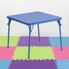 Flash Furniture Kids Folding Table - Blue-Seats up to 4 Kids
