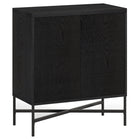 Hudson&Canal Brighton 28"W Accent Cabinet - Black Grain-Modern contemporary design for your home office, bedroom, or living spaces