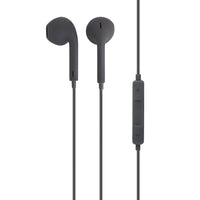 Basic Tech Wired Earbuds with Volume Control And Mic - Charcoal-Universal