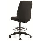 Staples Newdale Medium Back Armless Office Stool - Fusion Carbon Fabric - Black-Height adjustable chrome footrest