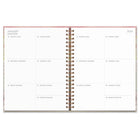 Orange Circle Studio 2026 Extra-Large Spiral Planner - 8.5" x 11" - Sunset Stripes - Bilingual-Includes goal, budget, and hydration trackers