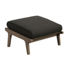 Modway Saratoga Outdoor Teak Ottoman - Flint Grey-Non-Marking Foot Glides