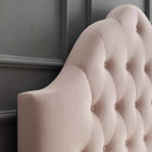 Modway Sovereign Diamond Tufted Performance Velvet Full Headboard - Pink-Dense Foam Padding