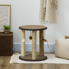 PawHut 17" Cat Tree with Hanging Toys and Jute Sisal Seagrass Scratching Post-Materials: Particleboard, Polyester plush, Oxford cloth, Jute, Sisal, Seagrass 