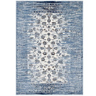 Modway Chiara Distressed Floral Lattice Contemporary Area Rug - 8 ft W x 10 ft L - Moroccan Blue/Ivory-Distressed Floral Lattice Area Rug