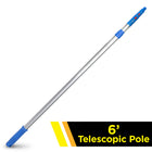 Gritt Commercial 6' Telescopic Pole - Aluminum, Adjustable - 3.5 - 6' length-Eliminates ladder need in many instances with its long reach