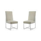 Manhattan Comfort Element 19.68" Modern Velvet Upholstered Dining Chair - Champagne - Set of 2-Modern Dining Chair Perfect for Dining and Accent Living Room Use. Set of 2