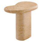 Modway Elowen Indoor/Outdoor Patio Textured Faux Travertine Side Table - Travertine-8
