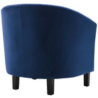 Modway Prospect Channel Tufted Performance Velvet Armchair - Navy-Black Rubberwood Legs