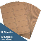 JAM Paper Mailing Address Labels, 2 x 4, Brown Kraft, 2 sets of 120 (4513703g)-Size: 4" x 2"