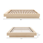 Nexera - Lit Plateforme Queen Marconi en chêne blond naturel-7