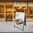 Futech Double-Sided A-Frame with Coroplastic Insert - 24" x 36" - Black-Easy to Use & Store: Foldable frame allows quick setup and takedown, while the lightweight yet robust design ensures effortless repositioning and space-saving storage.