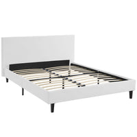 Modway Anya Full Bed - White-Platform Bed Frame With Headboard