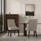 Manhattan Comfort Beever 22" Modern Chenille Upholstered Dining Chair - Taupe - Set of 2-Upholstered in Luxurious Chenille with Foam Padding
