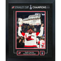 Frameworth Seth Jarvis 16" H x 20" W Replica Signature Frame Carolina Hurricanes 2026 Stanley Cup Champions - Officially Licensed NHL/NHLPA-Officially licensed NHL and NHLPA wall art: Seth Jarvis 16x20 Replica Signature Frame Carolina Hurricanes 2026 Stanley Cup Champions for Carolina Hurricanes fans and collectors
