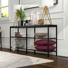 Hudson&Canal Alexis 64"W Console Table - Blackened Bronze-Features easy assembly
