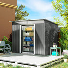 Outsunny 8.5' x 6' Garden Storage Shed with Skylight-Its robust, galvanized steel construction ensures durability

