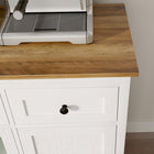 HOMCOM 55.1" L Sideboard Buffet Cabinet with Storage and 3 Drawers - White-Requires assembly