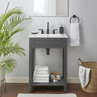 Modway Altura 24" Bathroom Vanity - Grey/White-Integrated Ceramic Sink Basin