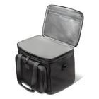 Champs Onyx Nylon Cooler Bag - Black-Separate top compartment with expansion feature