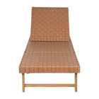 Zuo Breath Chaise Lounge - Brown-Weather resistant solid acacia wood frame with synthetic rattan weave