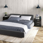 HOMCOM Modern Nightstand with 3 High Gloss Drawers for Bedroom - Black - Set of 2-Use it as bedside tables or organizers in the living room
