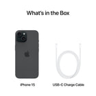 Apple iPhone 15 6.1" Super Retina XDR - 128 GB - Black - Unlocked-1 Year Limited Manufacturer Warranty
