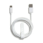 NXT Technologies 4 ft Braided USB-C to USB-A Cable - White-4' braided cable resists snags and tangles