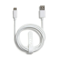 NXT Technologies 4 ft Braided USB-C to USB-A Cable - White-4' braided cable resists snags and tangles