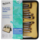 Mont Marte Signature Paint Brush 17-Piece Set - Synthetic-Includes a compact zippered wallet that transforms into a paint brush easel, making it easy to organise brushes and paint on the go
