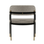 Manhattan Comfort Lia 24.8" Modern Chenille Upholstered Dining Armchair - Stone-Delivered to you Fully Assembled! No Assembly Required