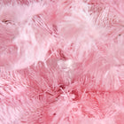 HOMCOM 4' Artificial Christmas Tree with Automatic Open - Pink-Base is detachable and foldable for easy storage 