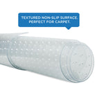 Mount-It! Carpet Chair Mat with Lip - 35.5" x 47" - Clear Vinyl-Dimensions: 35.5" x 47"