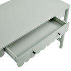 Modway Emmeline 47.64" 1-Drawer Scallop Writing Desk - Sage-8