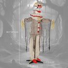 Outsunny 68" Life-Size Animated Pumpkin Clown Halloween Decoration-Made from robust, long-lasting materials ensuring enjoyment for many Halloweens 