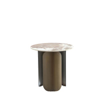 Manhattan Comfort Monica 19.68" Modern Glam End Table - Gold-Modern End Table for Living Room Use