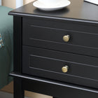 HOMCOM Modern 15.75" Nightstand - Black-Assembly required