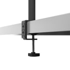 Kanto Single Monitor Desktop Mount - Cable Management Clips - Black-User manual and all mounting hardware for grommet or clamp installation included