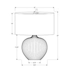 Monarch Specialties 23" H Contemporary Table Lamp - Black Ceramic / Black Shade-Attached with a 6ft long black cord, this is the perfect sized accent lamp to place on an end or side table in a living room or office, or on a bedside table in your bedroom for a sophisticated touch